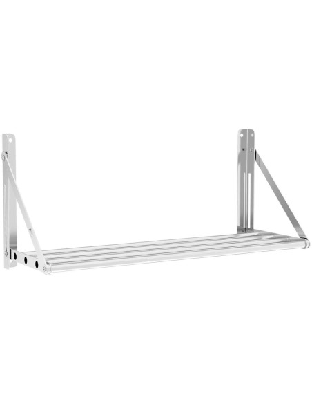 Nerūdijančio plieno sulankstoma sieninė lentyna iki 40 kg 80 x 30 cm Nerūdijančio plieno sulankstoma sieninė lentyna iki 40 kg 80 x 30 cm