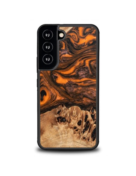 Medinis ir dervos dėklas Samsung Galaxy S22 Bewood Unique Orange - oranžinė ir juoda Medinis ir dervos dėklas Samsung Galaxy S22 Bewood Unique Orange - oranžinė ir juoda