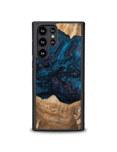 Medinis ir dervos dėklas, skirtas Samsung Galaxy S22 Ultra Bewood Unique Neptun - tamsiai mėlyna ir juoda Medinis ir dervos dėklas, skirtas Samsung Galaxy S22 Ultra Bewood Unique Neptun - tamsiai mėlyna ir juoda