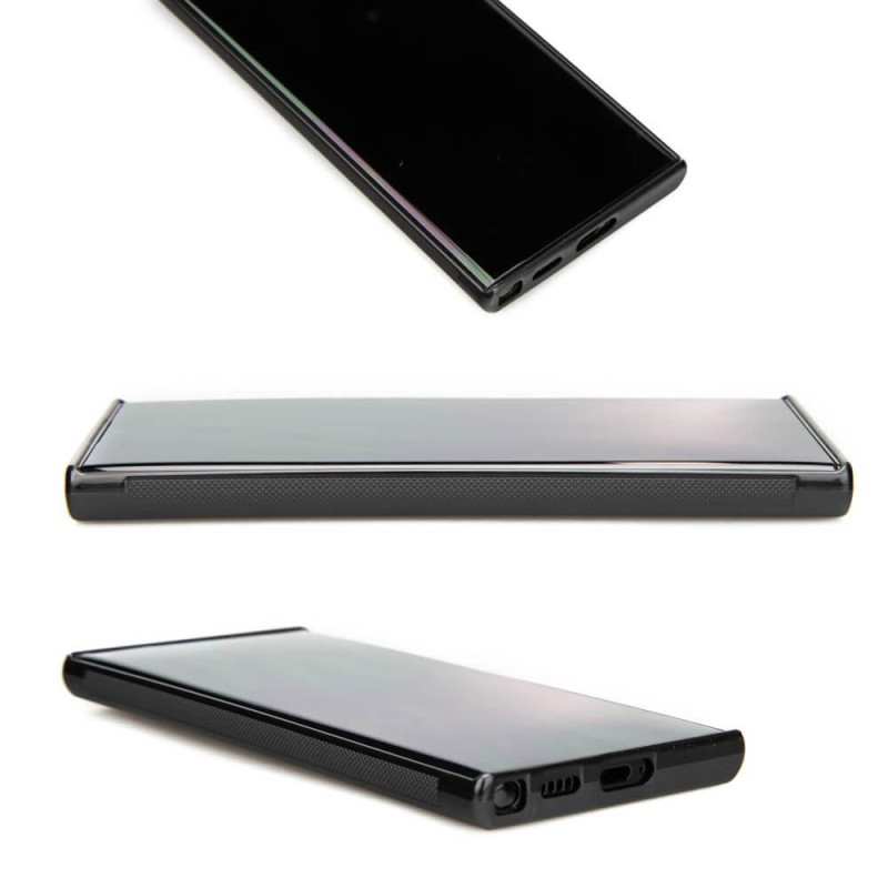 Medinis ir dervos dėklas Samsung Galaxy S22 Ultra Bewood Unique Orange - oranžinė ir juoda