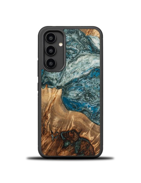 Medinis ir dervos dėklas Samsung Galaxy A54 5G Bewood Unique Planet Earth - mėlynai žalias Medinis ir dervos dėklas Samsung Galaxy A54 5G Bewood Unique Planet Earth - mėlynai žalias