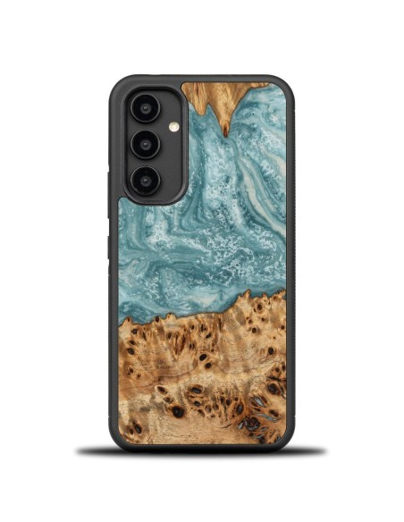 Medinis ir dervos dėklas Samsung Galaxy A54 5G Bewood Unique Uranus - mėlynos ir baltos spalvos Medinis ir dervos dėklas Samsung Galaxy A54 5G Bewood Unique Uranus - mėlynos ir baltos spalvos
