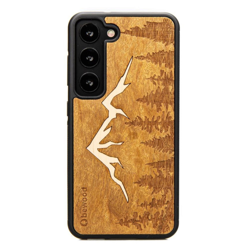 Medinis Samsung Galaxy S23 Bewood Mount Imbuia dėklas