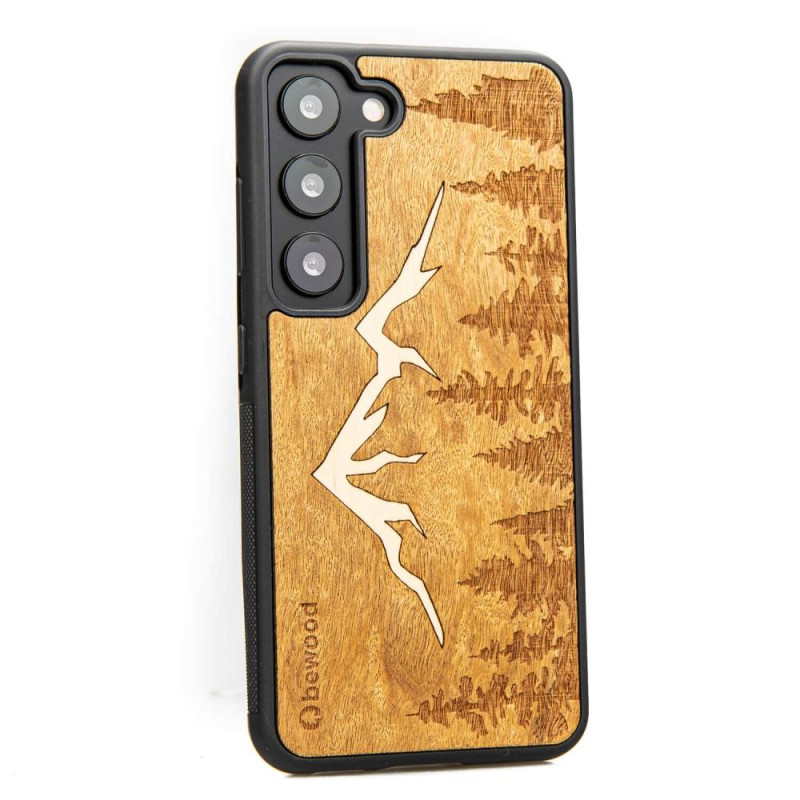 Medinis Samsung Galaxy S23 Bewood Mount Imbuia dėklas