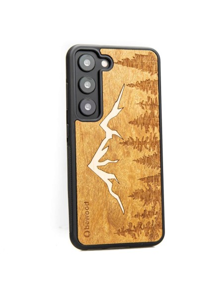 Medinis Samsung Galaxy S23 Bewood Mount Imbuia dėklas Medinis Samsung Galaxy S23 Bewood Mount Imbuia dėklas