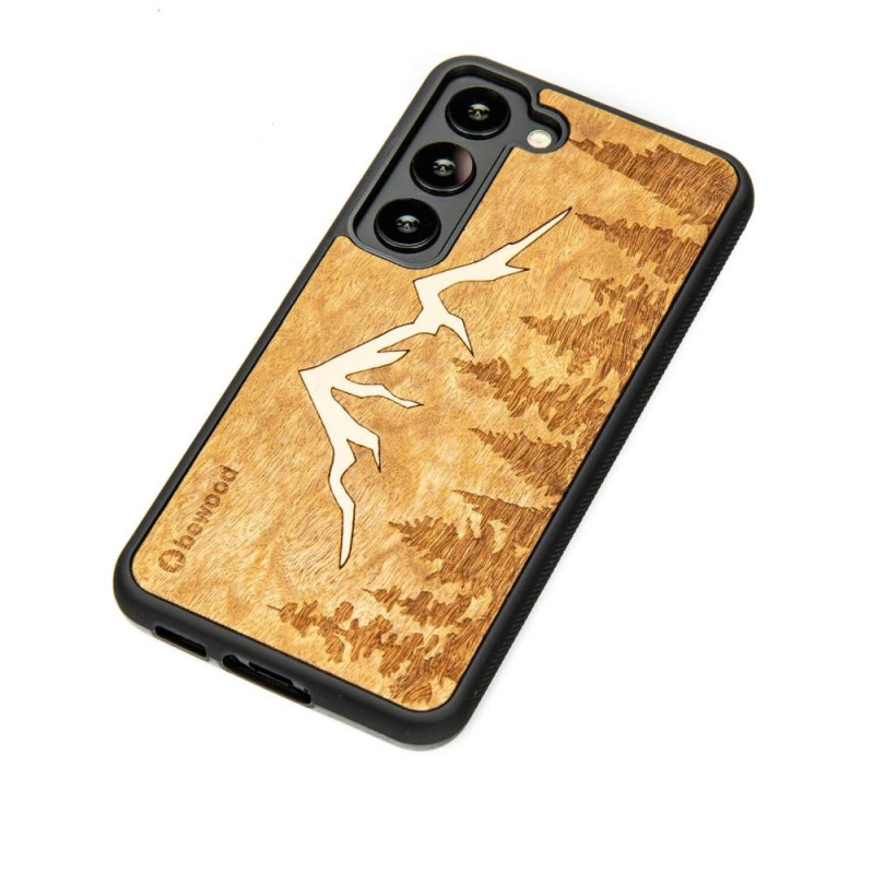 Medinis Samsung Galaxy S23 Bewood Mount Imbuia dėklas