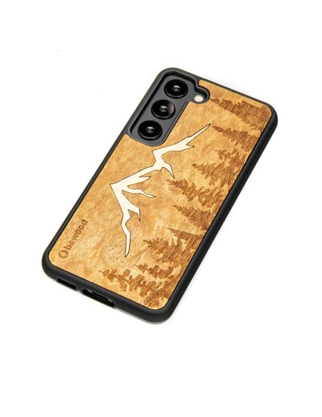 Medinis Samsung Galaxy S23 Bewood Mount Imbuia dėklas Medinis Samsung Galaxy S23 Bewood Mount Imbuia dėklas