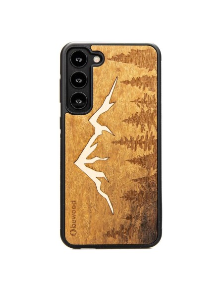 Medinis Samsung Galaxy S23 Plus Bewood Mount Imbuia dėklas Medinis Samsung Galaxy S23 Plus Bewood Mount Imbuia dėklas