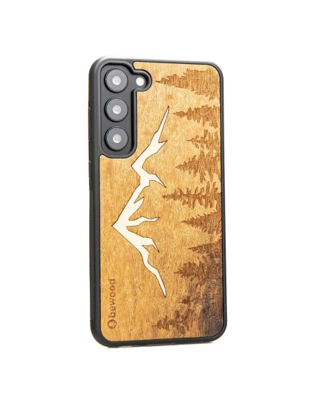Medinis Samsung Galaxy S23 Plus Bewood Mount Imbuia dėklas Medinis Samsung Galaxy S23 Plus Bewood Mount Imbuia dėklas