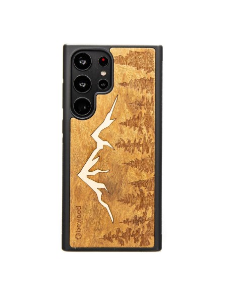 Medinis Samsung Galaxy S23 Ultra Bewood Mount Imbuia dėklas Medinis Samsung Galaxy S23 Ultra Bewood Mount Imbuia dėklas