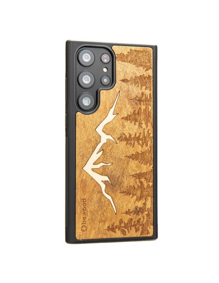 Medinis Samsung Galaxy S23 Ultra Bewood Mount Imbuia dėklas Medinis Samsung Galaxy S23 Ultra Bewood Mount Imbuia dėklas