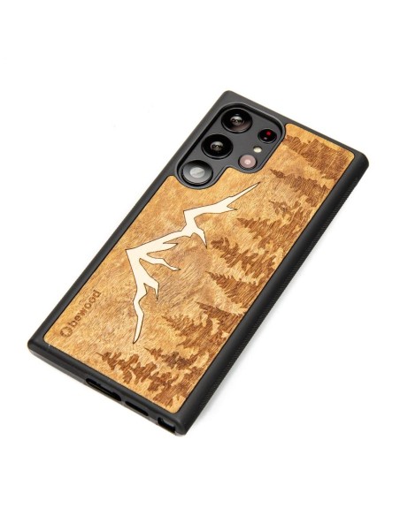 Medinis Samsung Galaxy S23 Ultra Bewood Mount Imbuia dėklas Medinis Samsung Galaxy S23 Ultra Bewood Mount Imbuia dėklas