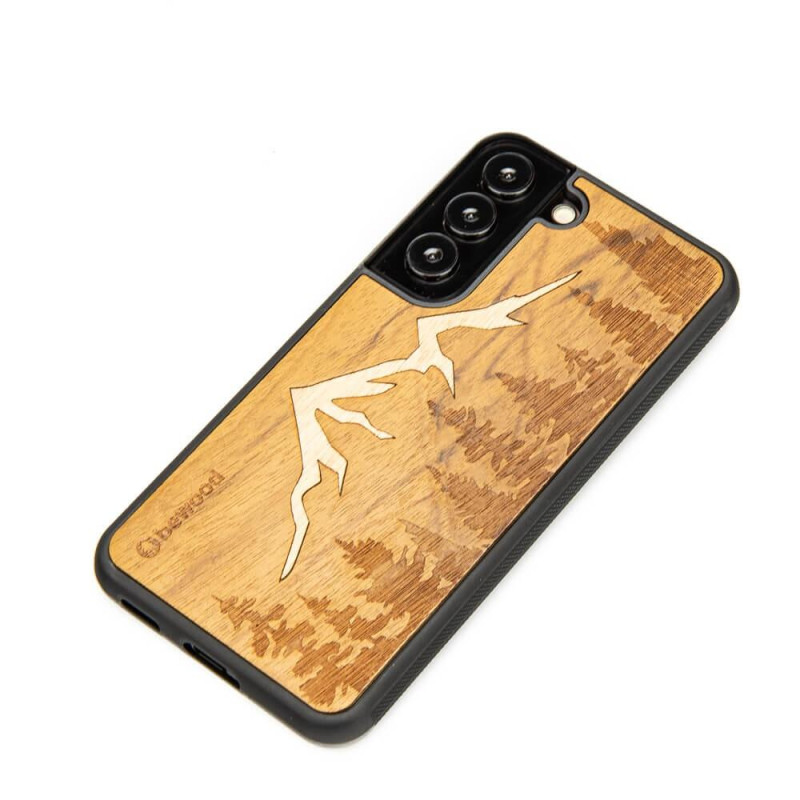 Medinis Samsung Galaxy S22 Bewood Mount Imbuia dėklas