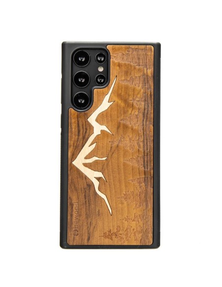 Medinis Samsung Galaxy S22 Ultra Bewood Mount Imbuia dėklas Medinis Samsung Galaxy S22 Ultra Bewood Mount Imbuia dėklas