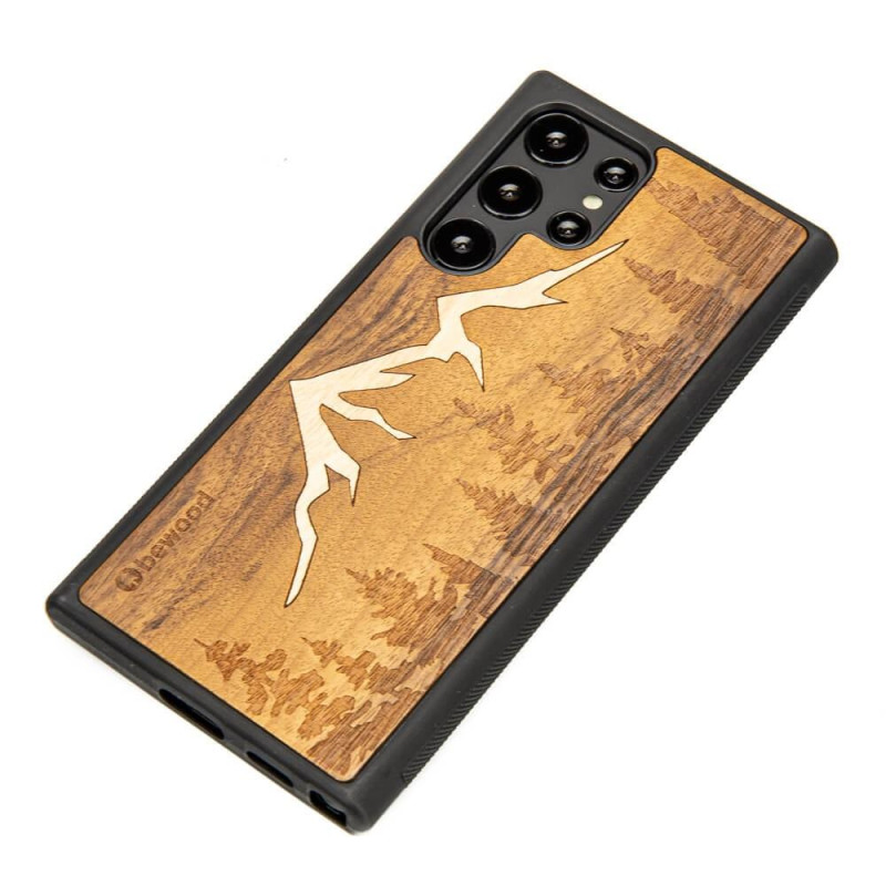 Medinis Samsung Galaxy S22 Ultra Bewood Mount Imbuia dėklas