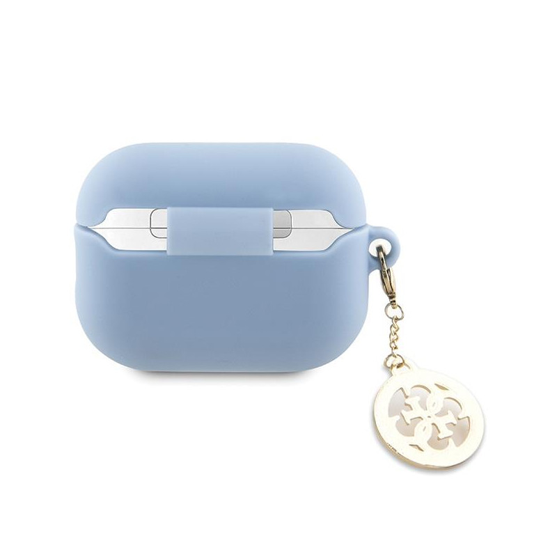 Guess 3D Rubber 4G Diamond Charm dėklas, skirtas AirPods Pro 2 – mėlynas