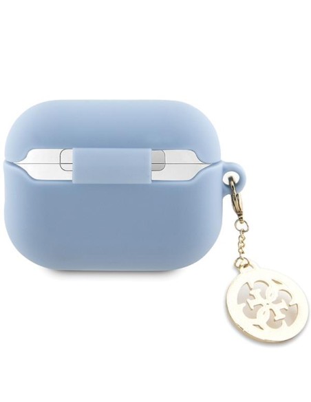 Guess 3D Rubber 4G Diamond Charm dėklas, skirtas AirPods Pro 2 – mėlynas Guess 3D Rubber 4G Diamond Charm dėklas, skirtas AirPods Pro 2 – mėlynas