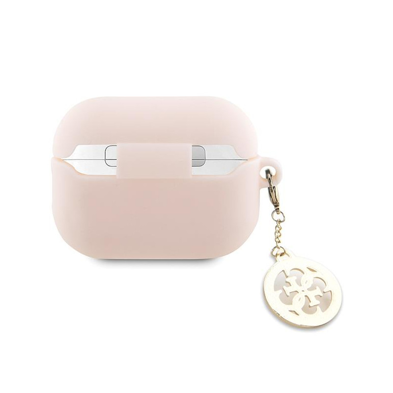 Guess 3D Rubber 4G Diamond Charm dėklas, skirtas AirPods Pro 2 – rožinis