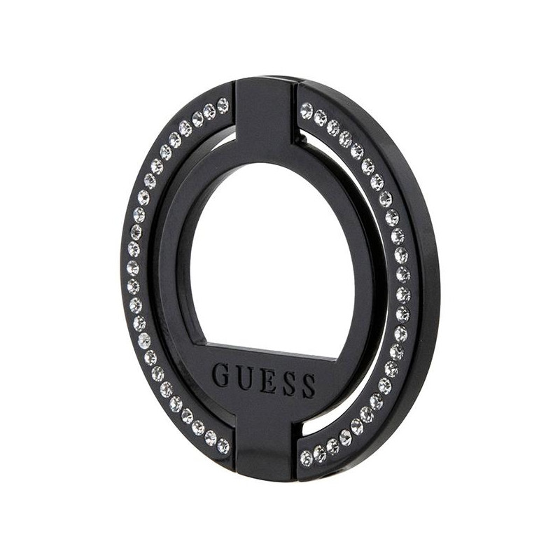 Guess MagSafe Ring Kalnų krištolinis laikiklis - juodas
