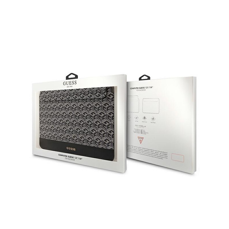 Guess GCube Stripes dėklas 14" nešiojamam kompiuteriui - juodas