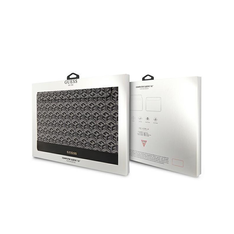 Guess GCube Stripes dėklas 16" nešiojamam kompiuteriui - juodas