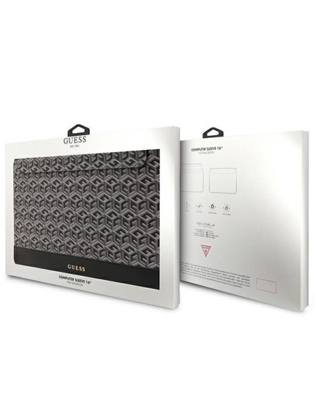 Guess GCube Stripes dėklas 16" nešiojamam kompiuteriui - juodas
