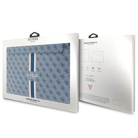 Guess 4G Printed Stripes dangtelis 16" nešiojamam kompiuteriui - mėlynas Guess 4G Printed Stripes dangtelis 16" nešiojamam kompiuteriui - mėlynas