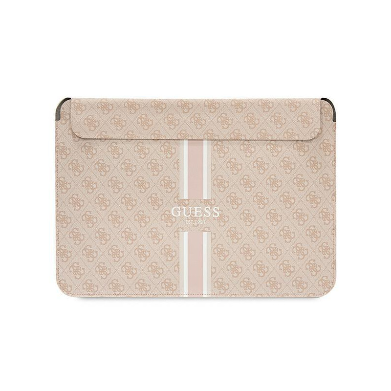 Guess 4G Printed Stripes dangtelis 16" nešiojamam kompiuteriui – rožinis