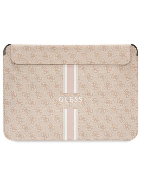Guess 4G Printed Stripes dangtelis 16" nešiojamam kompiuteriui – rožinis Guess 4G Printed Stripes dangtelis 16" nešiojamam kompiuteriui – rožinis