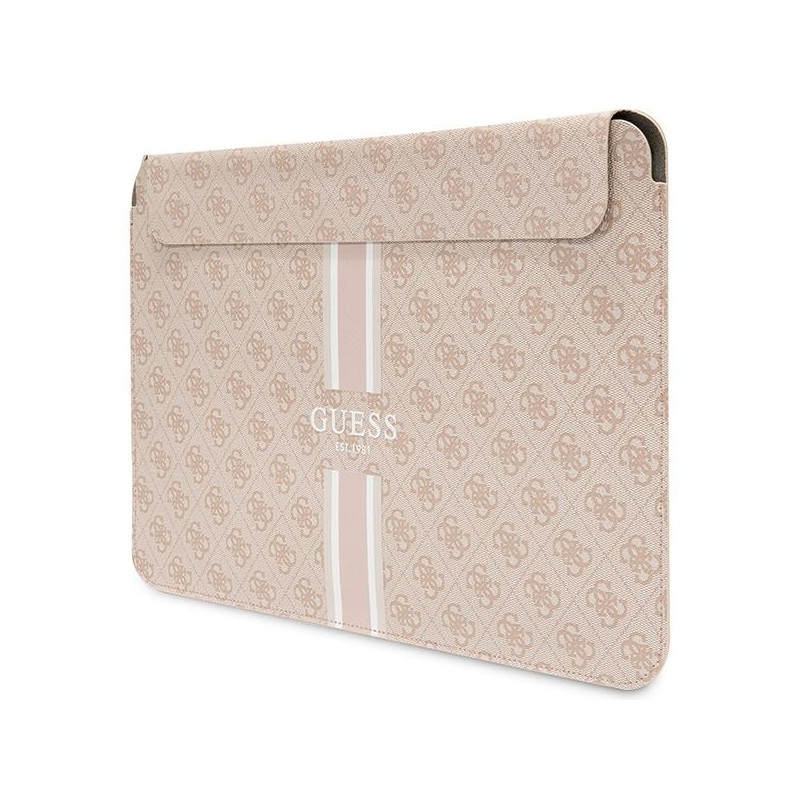 Guess 4G Printed Stripes dangtelis 16" nešiojamam kompiuteriui – rožinis