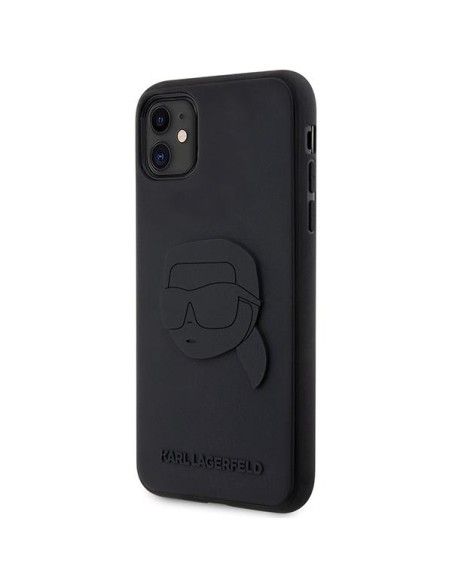 Karl Lagerfeld Rubber Karl Head 3D dėklas, skirtas iPhone 11 / Xr - juodas Karl Lagerfeld Rubber Karl Head 3D dėklas, skirtas iPhone 11 / Xr - juodas