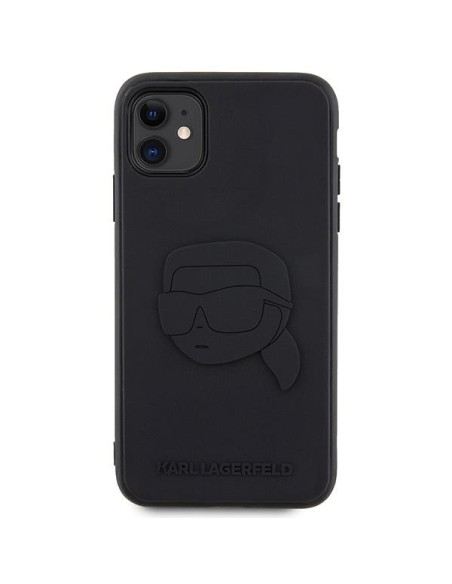 Karl Lagerfeld Rubber Karl Head 3D dėklas, skirtas iPhone 11 / Xr - juodas Karl Lagerfeld Rubber Karl Head 3D dėklas, skirtas iPhone 11 / Xr - juodas