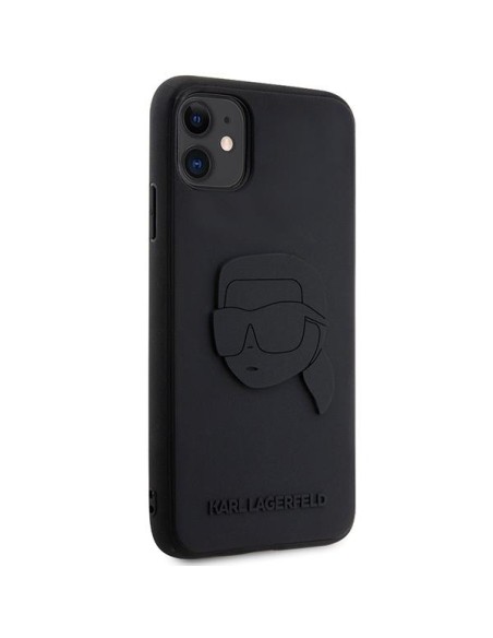 Karl Lagerfeld Rubber Karl Head 3D dėklas, skirtas iPhone 11 / Xr - juodas Karl Lagerfeld Rubber Karl Head 3D dėklas, skirtas iPhone 11 / Xr - juodas