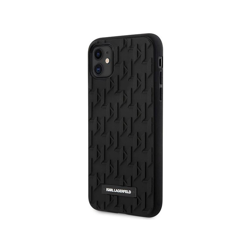 Karl Lagerfeld 3D Monogram dėklas, skirtas iPhone 11 / Xr - juodas