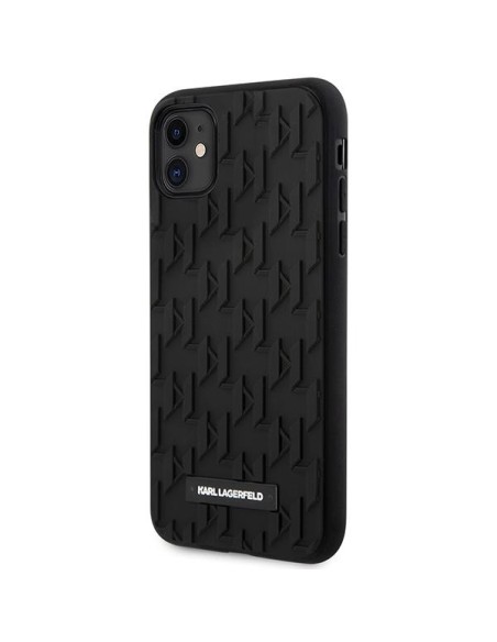 Karl Lagerfeld 3D Monogram dėklas, skirtas iPhone 11 / Xr - juodas Karl Lagerfeld 3D Monogram dėklas, skirtas iPhone 11 / Xr - juodas