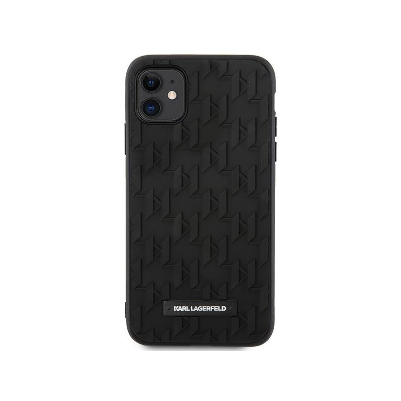 Karl Lagerfeld 3D Monogram dėklas, skirtas iPhone 11 / Xr - juodas