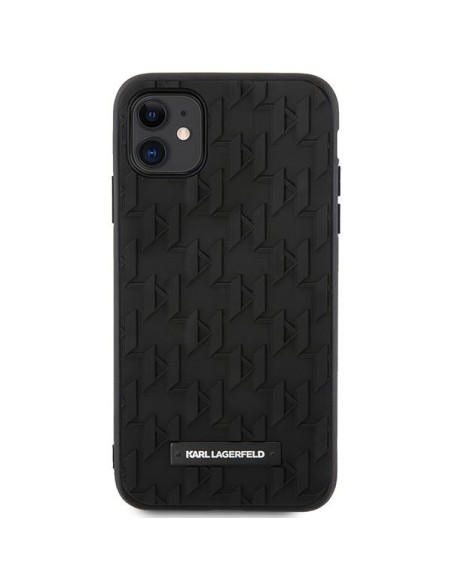 Karl Lagerfeld 3D Monogram dėklas, skirtas iPhone 11 / Xr - juodas Karl Lagerfeld 3D Monogram dėklas, skirtas iPhone 11 / Xr - juodas