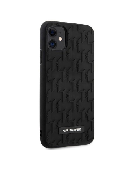 Karl Lagerfeld 3D Monogram dėklas, skirtas iPhone 11 / Xr - juodas Karl Lagerfeld 3D Monogram dėklas, skirtas iPhone 11 / Xr - juodas
