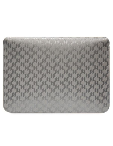 Karl Lagerfeld Saffiano Monogram Choupette dėklas 14" nešiojamam kompiuteriui – sidabrinis Karl Lagerfeld Saffiano Monogram Choupette dėklas 14" nešiojamam kompiuteriui – sidabrinis