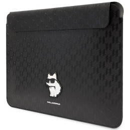 Karl Lagerfeld Saffiano Monogram Choupette dėklas 14" nešiojamam kompiuteriui - juodas