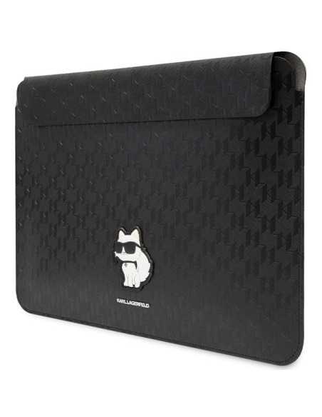 Karl Lagerfeld Saffiano Monogram Choupette dėklas 14" nešiojamam kompiuteriui - juodas
