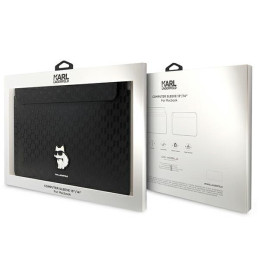 Karl Lagerfeld Saffiano Monogram Choupette dėklas 14" nešiojamam kompiuteriui - juodas