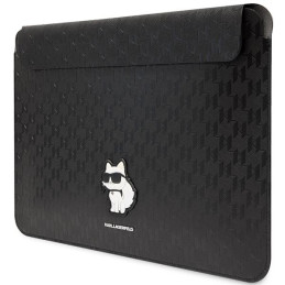 Karl Lagerfeld Saffiano Monogram Choupette dėklas 16" nešiojamam kompiuteriui - juodas