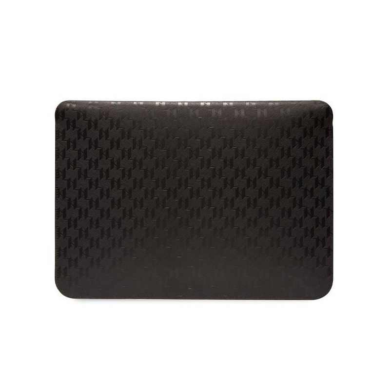 Karl Lagerfeld Saffiano Monogram Choupette dėklas 16" nešiojamam kompiuteriui - juodas