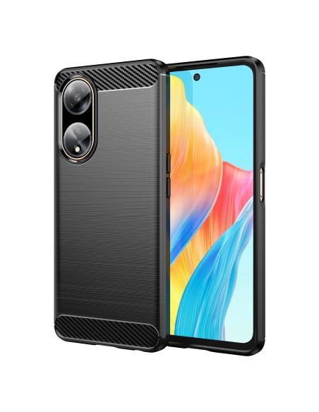 Lankstus anglies rašto dėklas, skirtas Oppo A98 5G Carbon Case - juodas