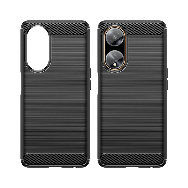 Lankstus anglies rašto dėklas, skirtas Oppo A98 5G Carbon Case - juodas