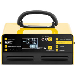 Automobilinis įkroviklis LCD akumuliatoriaus įkroviklis 12/24 V 8/14 A