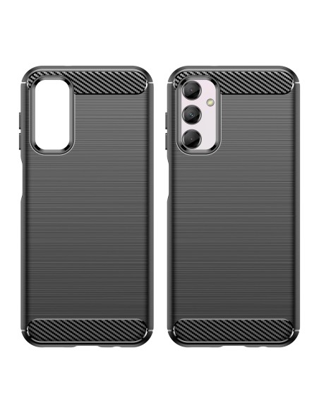 Lankstus anglies rašto dėklas, skirtas Samsung Galaxy M14 Carbon Case - juodas