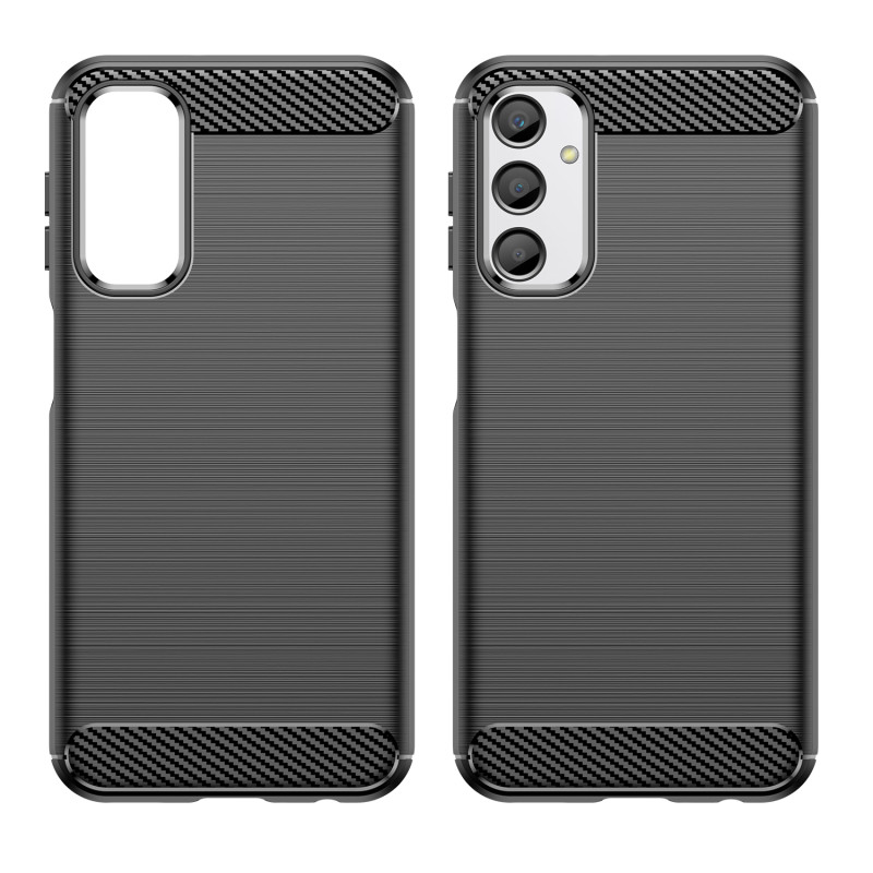 Lankstus anglies rašto dėklas, skirtas Samsung Galaxy M34 Carbon Case - juodas