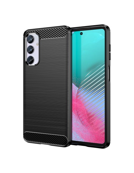 Lankstus anglies rašto dėklas, skirtas Samsung Galaxy M54 Carbon Case - juodas